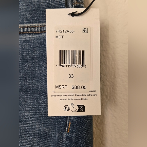 7for All Man Kind Dark Blue Denim Shorts - Picture 2 of 6